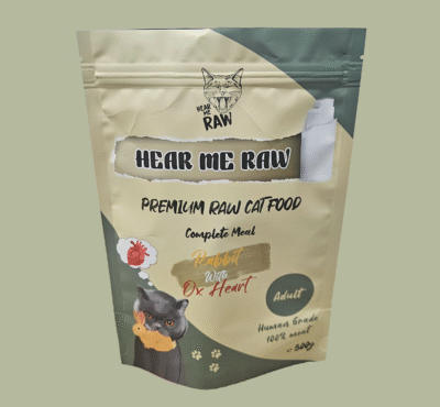 Adult Cat- Big Bites - Rabbit & Ox Heart Complete Meal - 500g Pouch